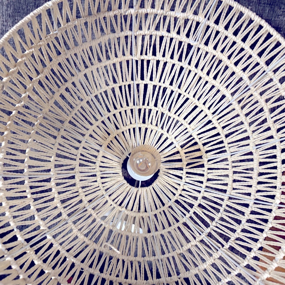 Chandelier, light cream canvas